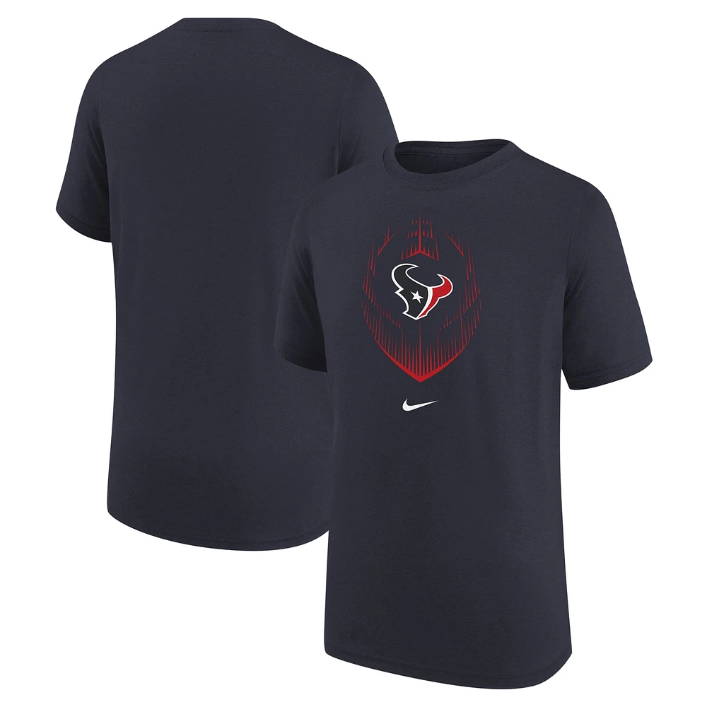 T-shirt Nike bleu marine pour jeunes Houston Texans Legend Icon