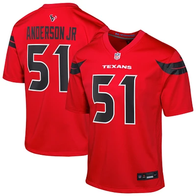 Maillot de jeu alternatif Nike Will Anderson Jr. pour jeunes des Houston Texans, rouge