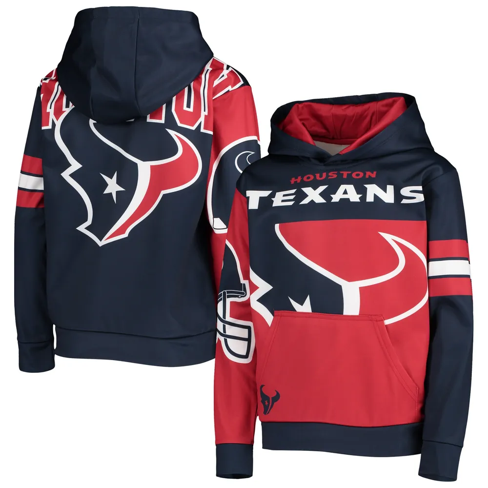 Men's Nike Navy Houston Texans Sideline Logo Performance Pullover Hoodie