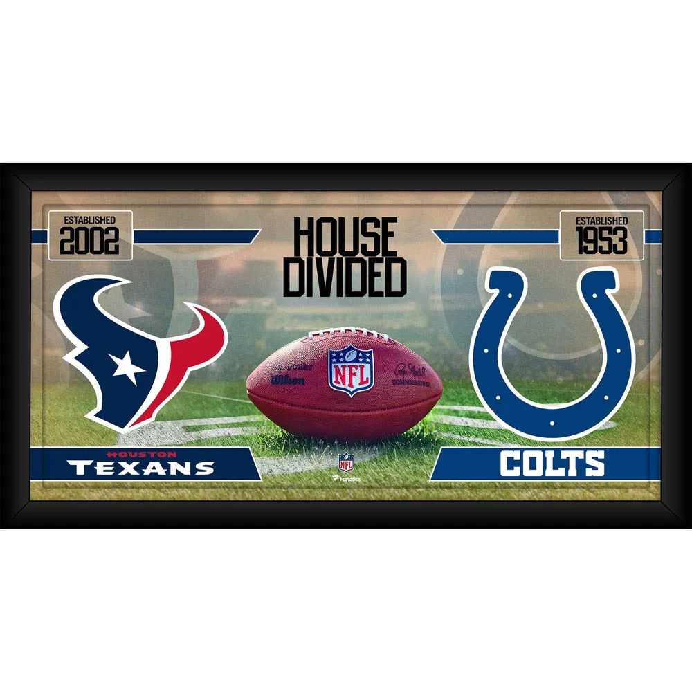 Lids Houston Texans vs. Indianapolis Colts Fanatics Authentic Framed 10 x  20 House Divided Football Collage