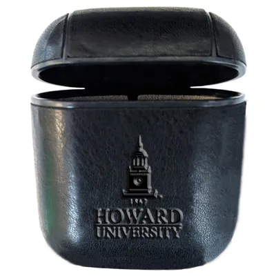 Howard Bison Faux Leather Airpods Case - Black