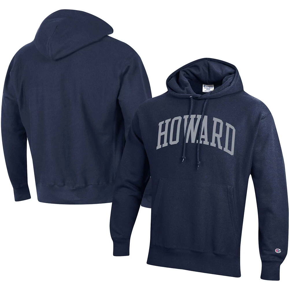 Chandail à capuchon pour hommes Champion Navy Howard Bison Big & Tall Arch Reverse Weave