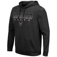 Men's Colosseum Black Howard Bison Blackout 3.0 Pullover Hoodie