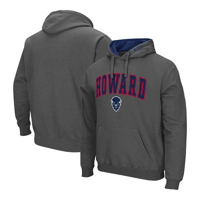 Men's Colosseum Gray Howard Bison Isle Pullover Hoodie