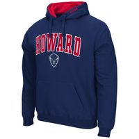 Men's Colosseum Navy Howard Bison Isle Pullover Hoodie