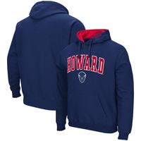 Men's Colosseum Navy Howard Bison Isle Pullover Hoodie