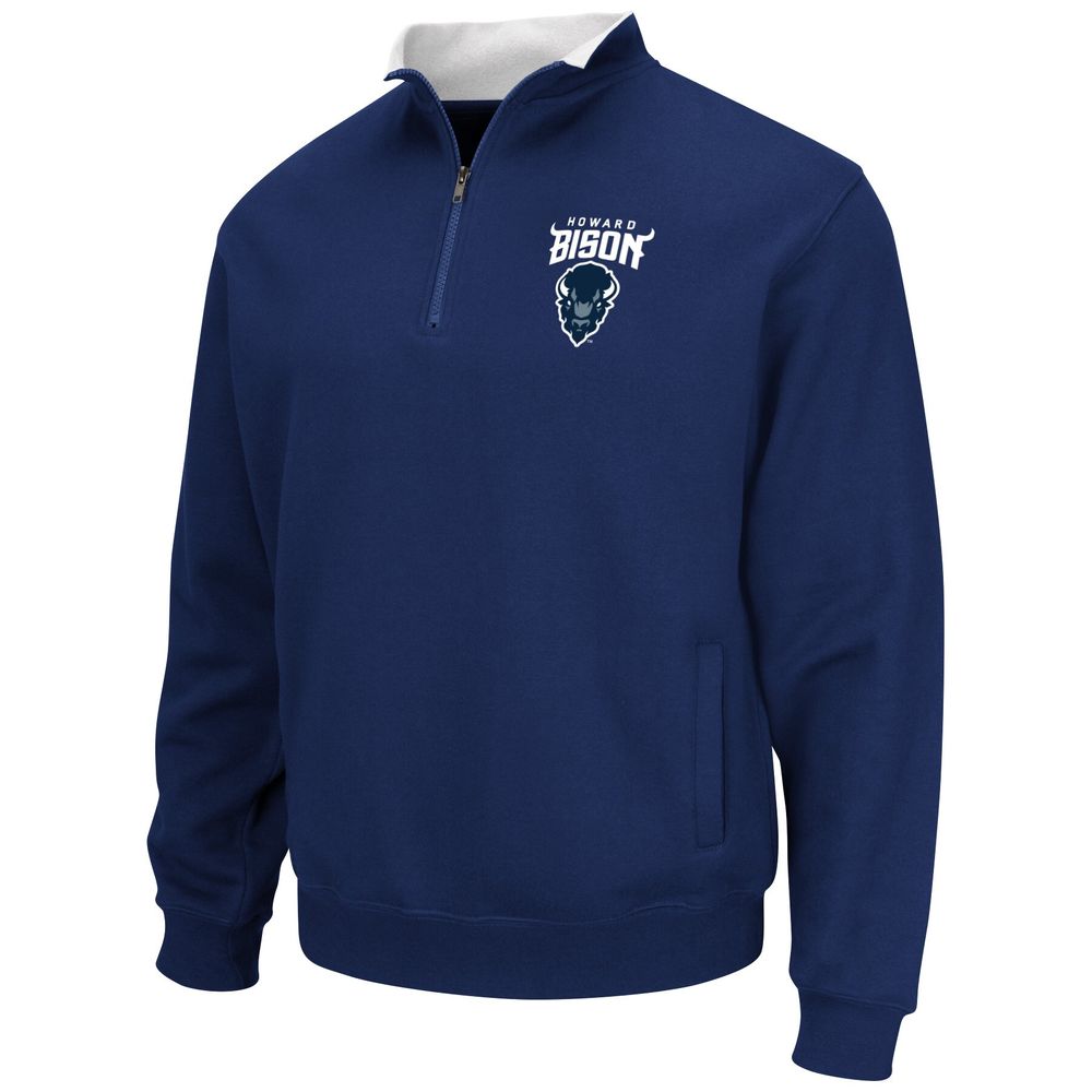 Men's Colosseum Navy Howard Bison Tortugas Quarter-Zip Sweatshirt