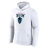 Men's Fanatics  White Howard Bison Primary Logo Pullover Hoodie