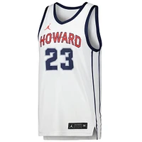 Jordan Brand Michael pour homme Blanc Howard Bison Réplique Maillot de basket-ball