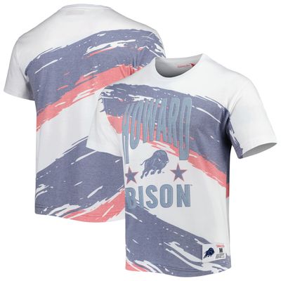 Men's Mitchell & Ness White Howard Bison Paintbrush Sublimated T-Shirt