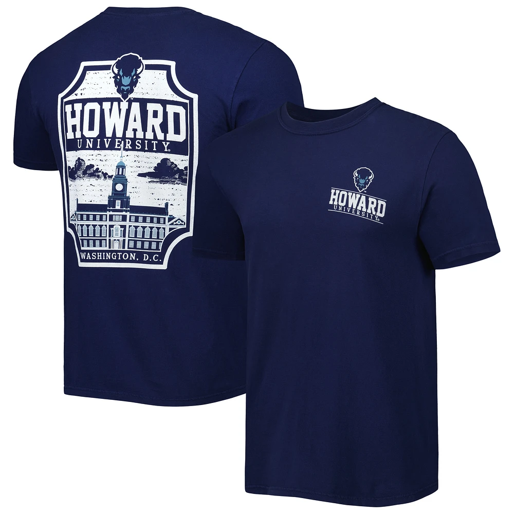 Men's Navy Howard Bison Logo Campus Icon T-Shirt