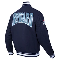 Men's Pro Standard Navy Howard Bison Crest Wool Full-Zip Jacket