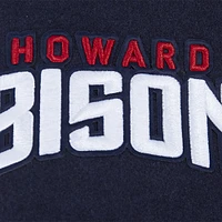 Men's Pro Standard Navy Howard Bison Crest Wool Full-Zip Jacket