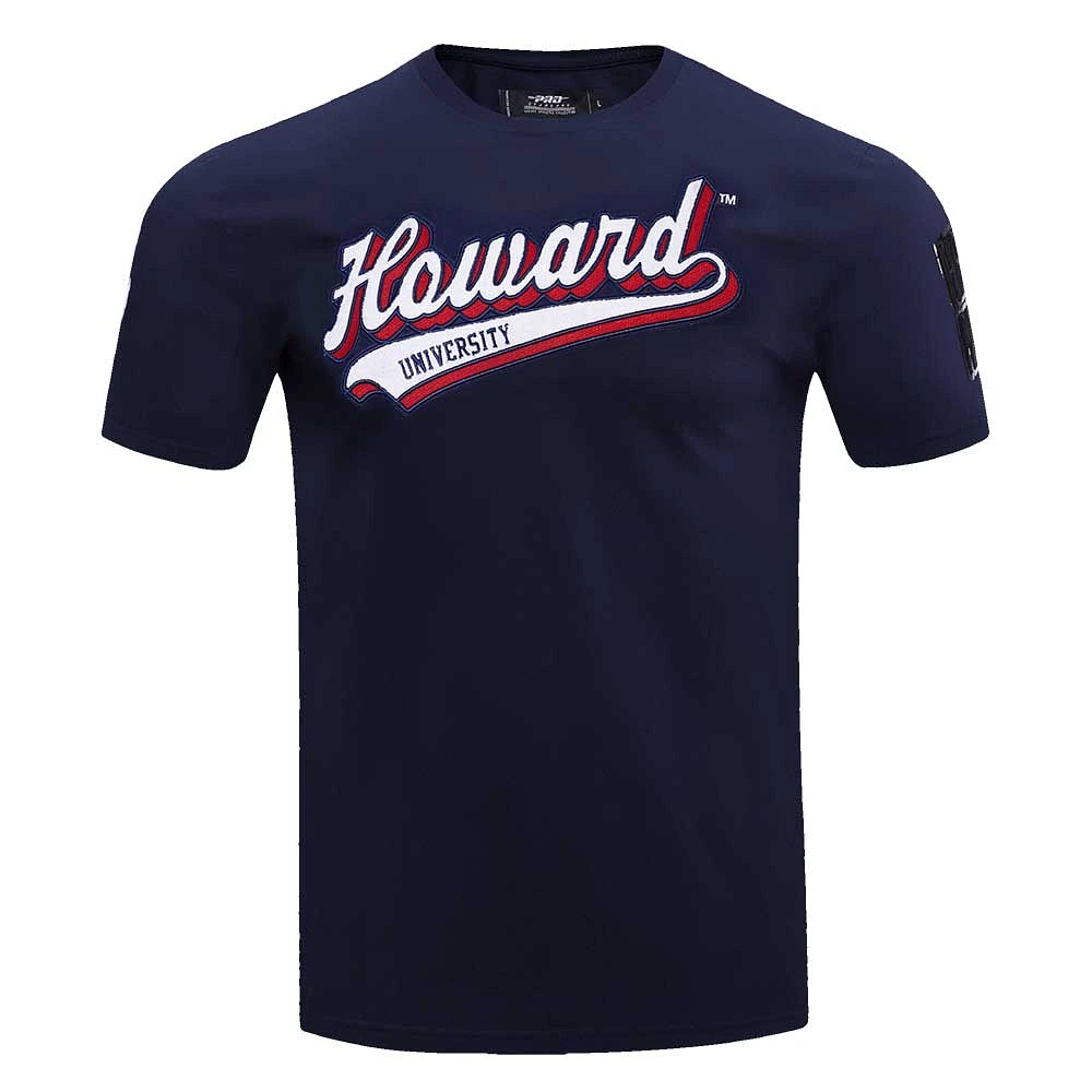 T-shirt Pro Standard bleu marine Howard Bison Script Tail pour hommes