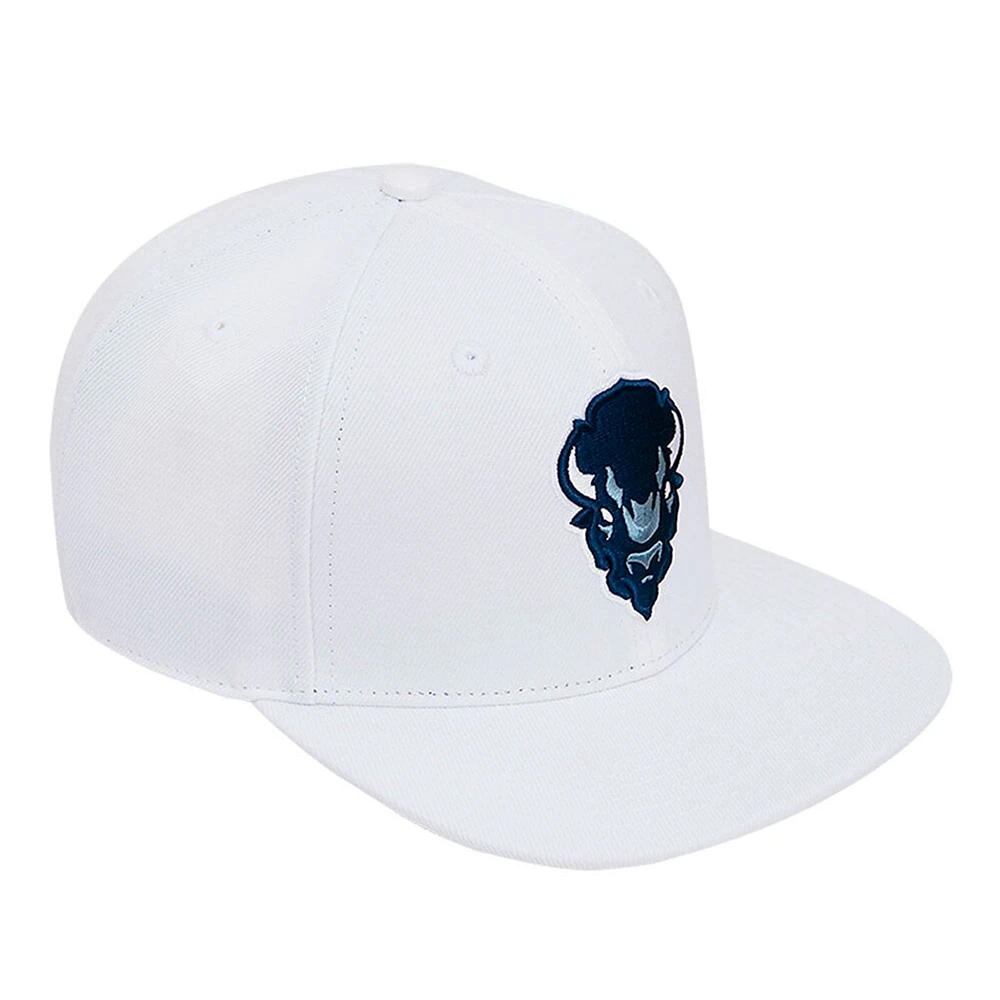 Men's Pro Standard White Howard Bison Mascot Wool Snapback Hat