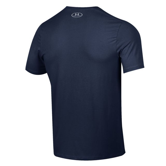 T-shirt en coton Under Armour Howard Bison 2022 Sideline Football Performance pour homme, bleu marine