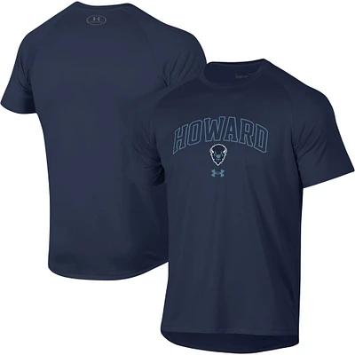 Men's Under Armour Navy Howard Bison 2023 Sideline Performance Raglan T-Shirt