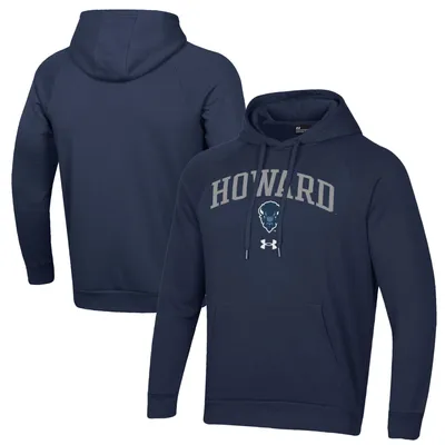 Howard Bison Under Armour All Day Fleece Pullover Hoodie - Navy