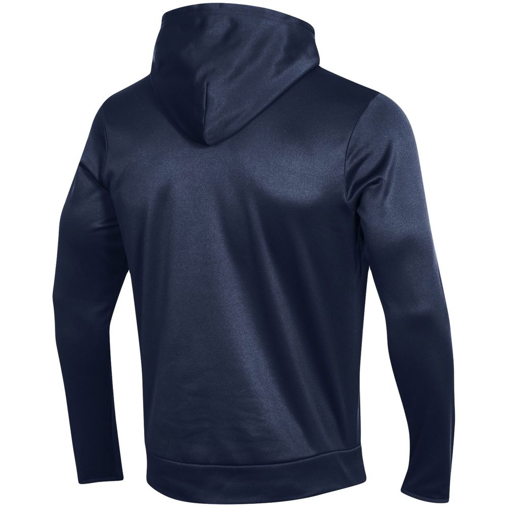 Men's Under Armour Navy Howard Bison Logo Lockup Fleece Performance Pullover Hoodie