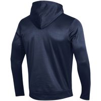 Men's Under Armour Navy Howard Bison Logo Lockup Fleece Performance Pullover Hoodie