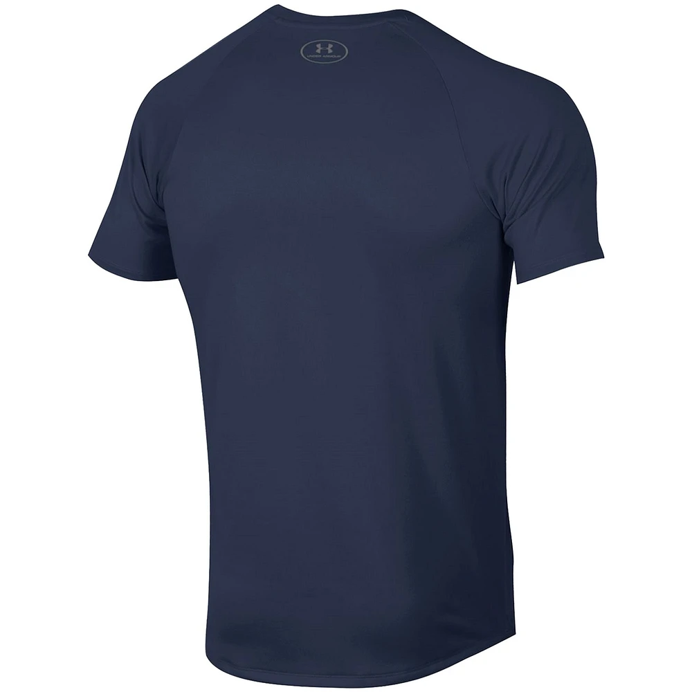 Men's Under Armour Navy Howard Bison Logo Stripe Performance Raglan T-Shirt