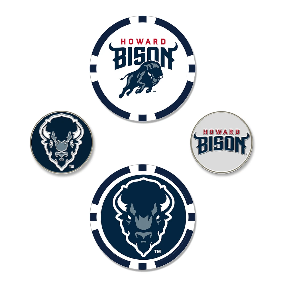 WinCraft Howard Bison Logo 4-Pack Ball Marker Set