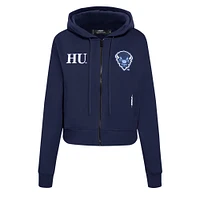 Women's Pro Standard  Navy Howard Bison Game Day Sequin Full-Zip Hoodie Jacket