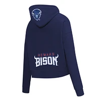 Women's Pro Standard  Navy Howard Bison Game Day Sequin Full-Zip Hoodie Jacket