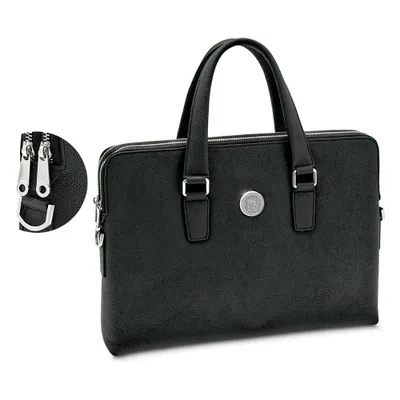 Howard Bison Women's Leather Briefcase - Silver