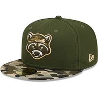 Men's New Era Olive/Camo Hudson Valley Renegades Theme Night 59FIFTY Fitted Hat