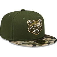 Men's New Era Olive/Camo Hudson Valley Renegades Theme Night 59FIFTY Fitted Hat