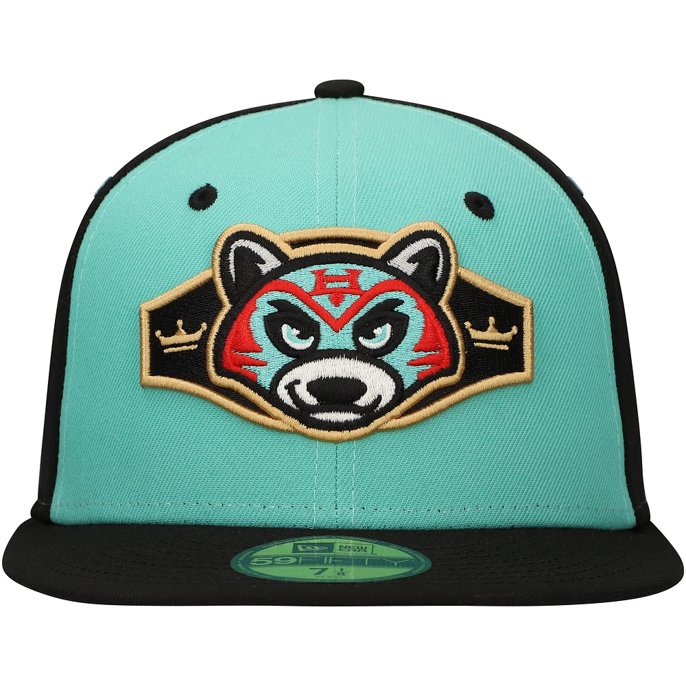 Men's New Era Teal Fenómenos Enmascarados del Valle de Hudson Copa la Diversión 59FIFTY Fitted Hat