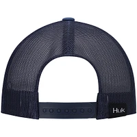 Men's Huk Blue Huks and Bars American Trucker Snapback Hat