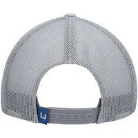 Men's Huk Gray Big State Trucker Snapback Hat