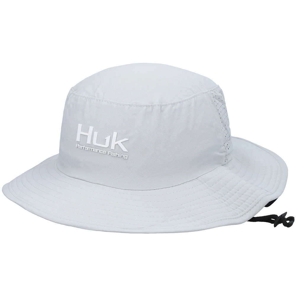 Chapeau boonie Huk Solid Boonie gris pour hommes