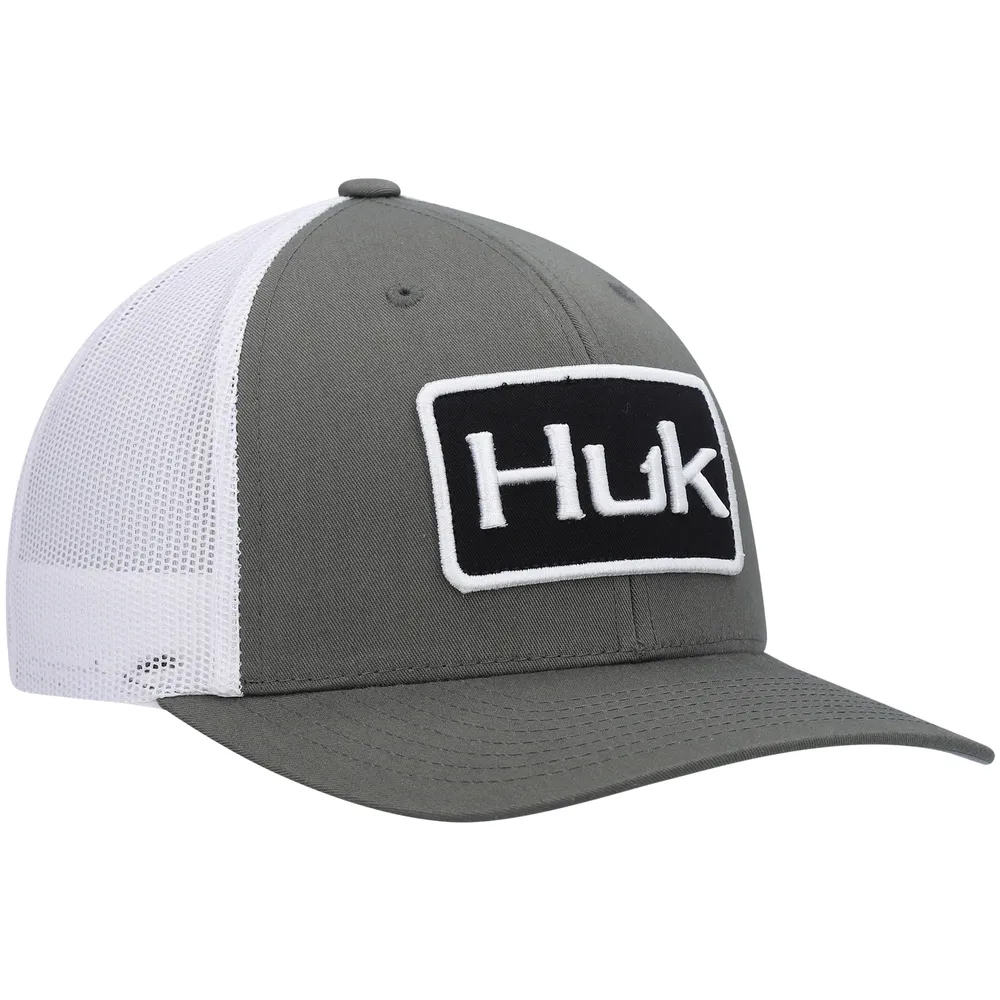 Men's Huk Olive Solid Trucker Snapback Hat