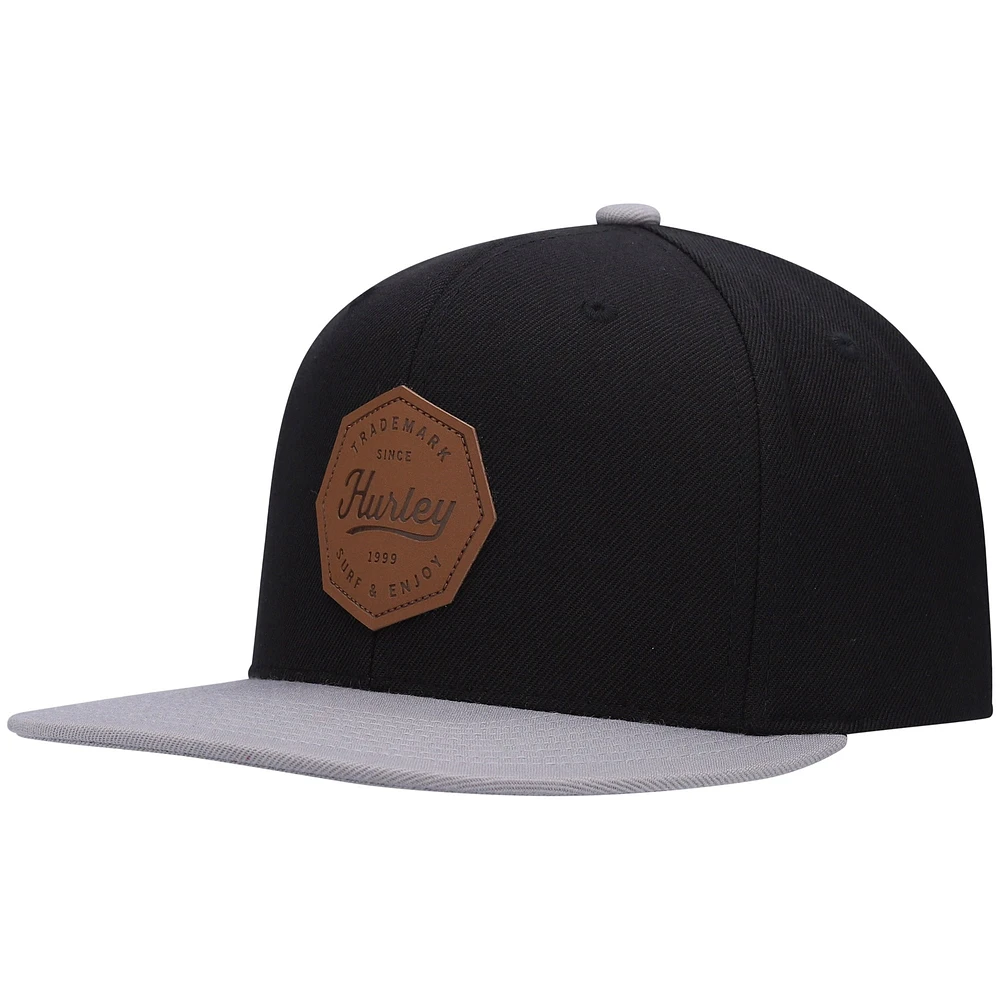 Casquette Hurley Tahoe Snapback noir/gris pour hommes