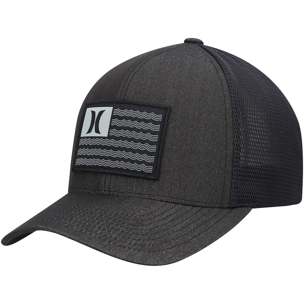 Casquette Hurley Black Icon Flag Trucker Flex pour hommes