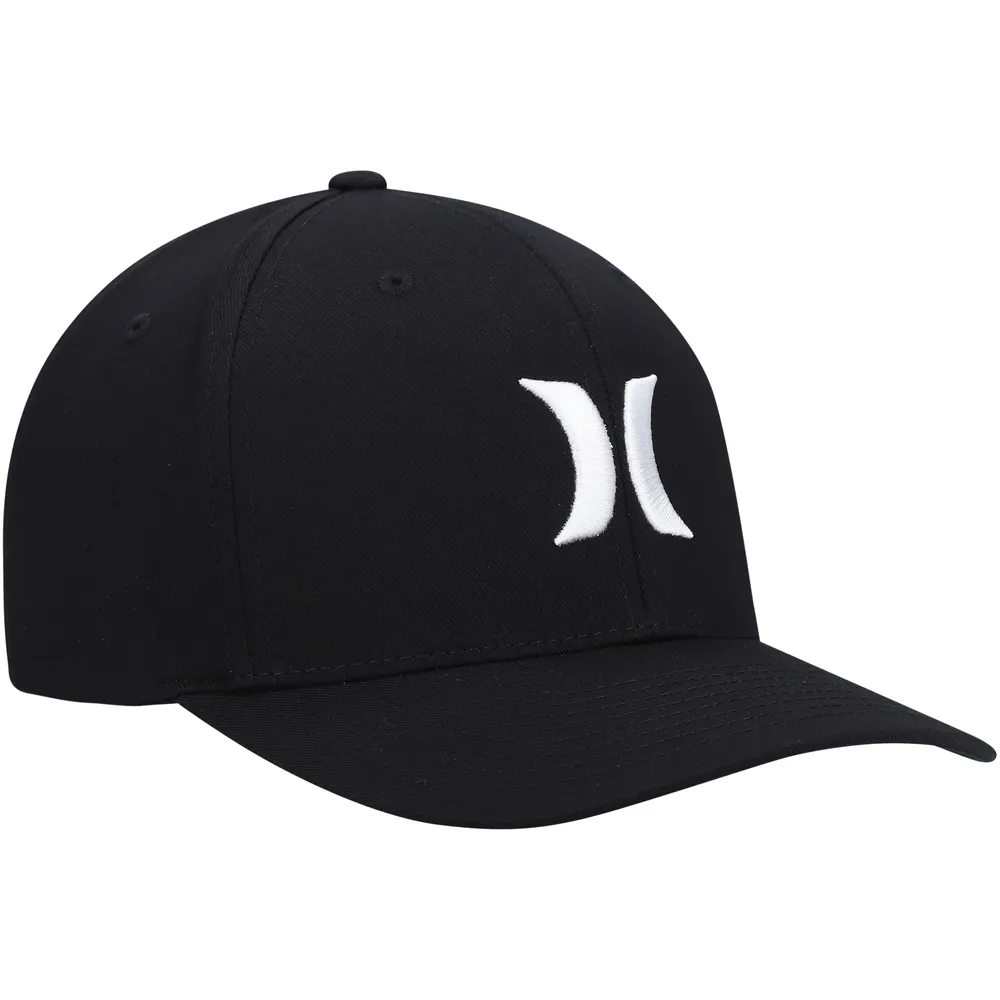 Men's Hurley Black Logo One & Only Tri-Blend Flex Fit Hat