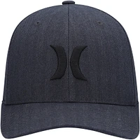 Men's Hurley Black Logo Textures Flex Hat