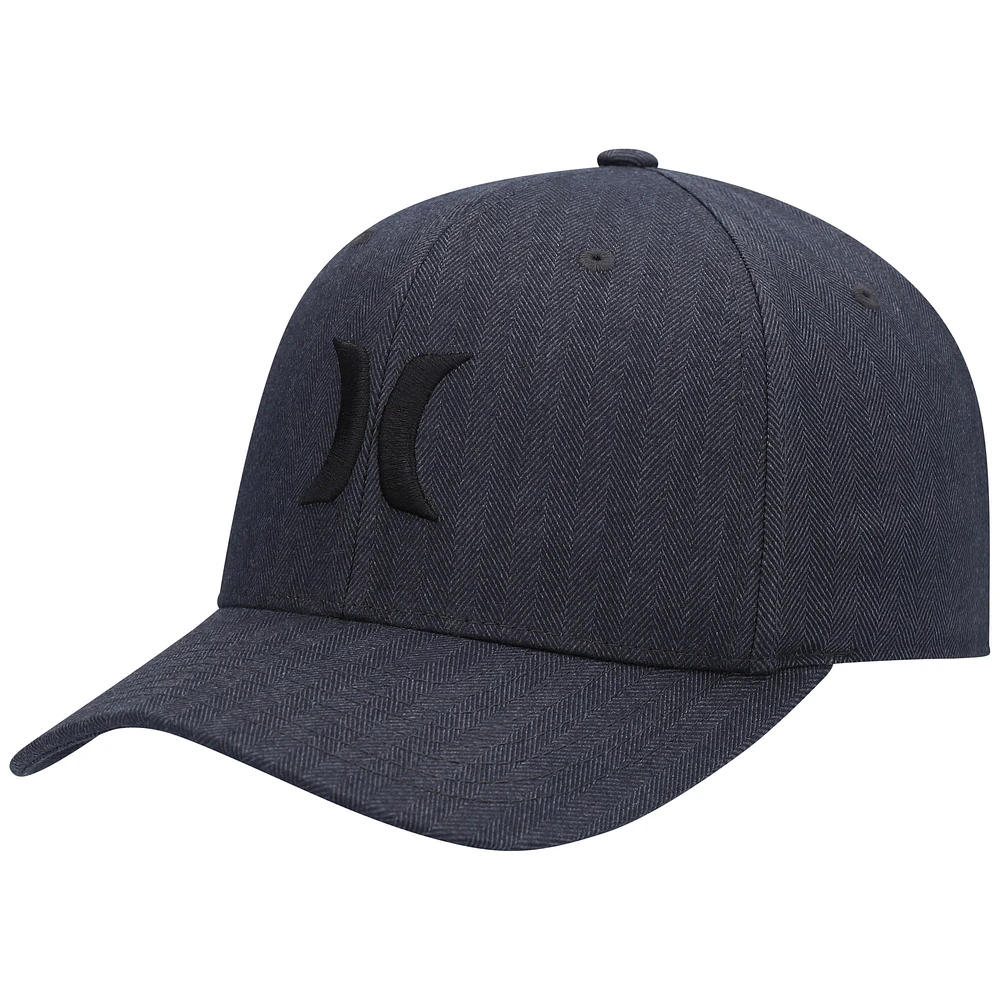 Casquette Hurley Black Logo Textures Flex pour homme