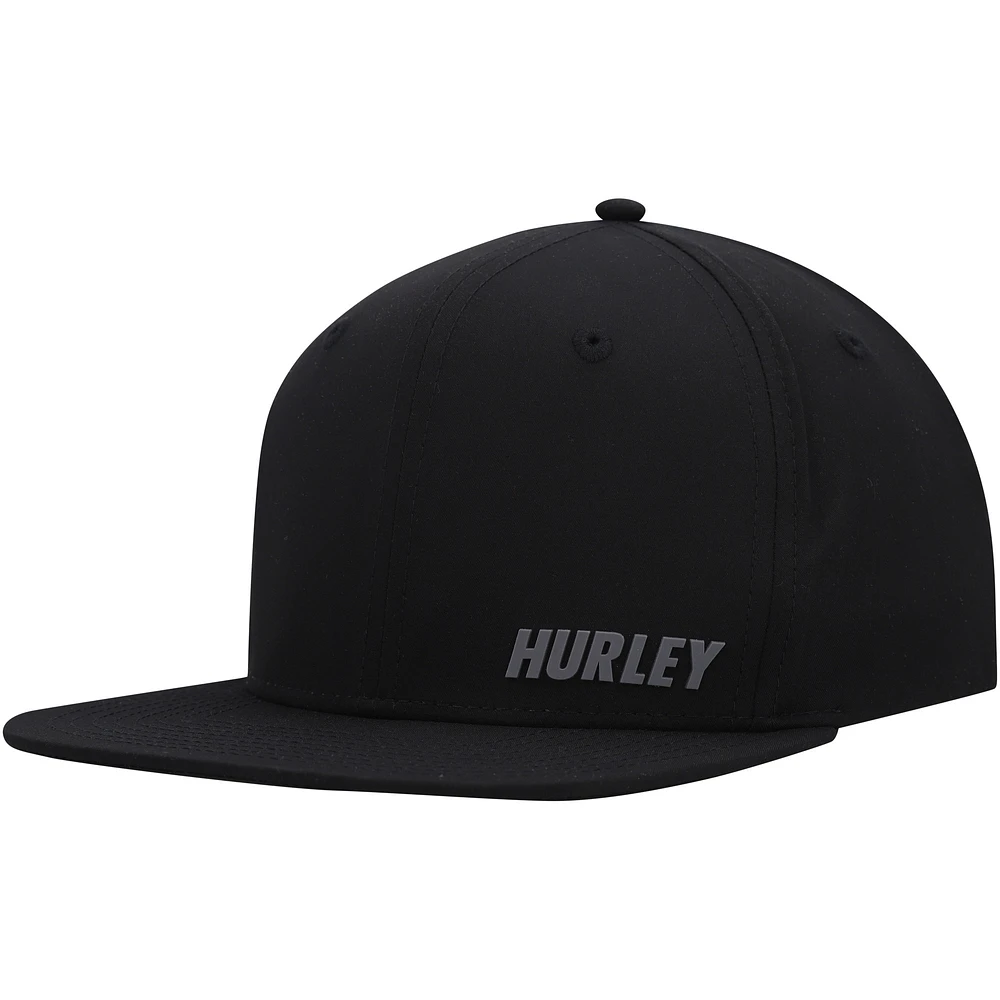 Casquette réglable Hurley Phantom Ridge noire à fermeture éclair pour hommes