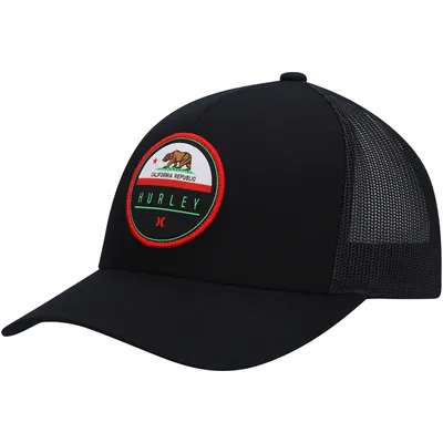 Hurley Staple Destination California Trucker Snapback Hat - Black