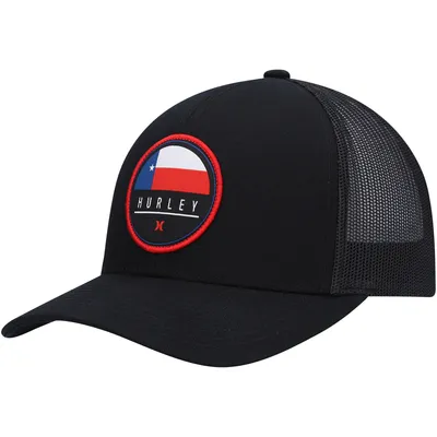 Hurley Staple Destination Texas Trucker Snapback Hat - Black