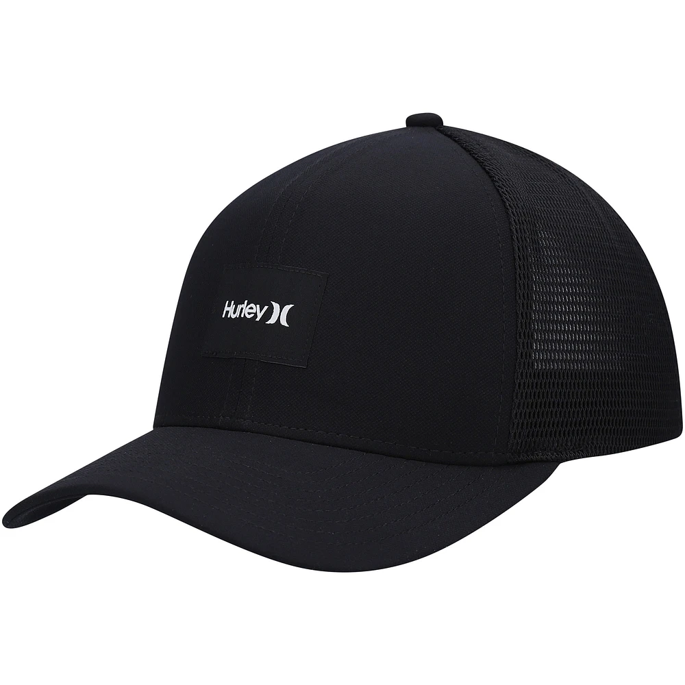 Men's Hurley Black Warner Trucker Snapback Hat