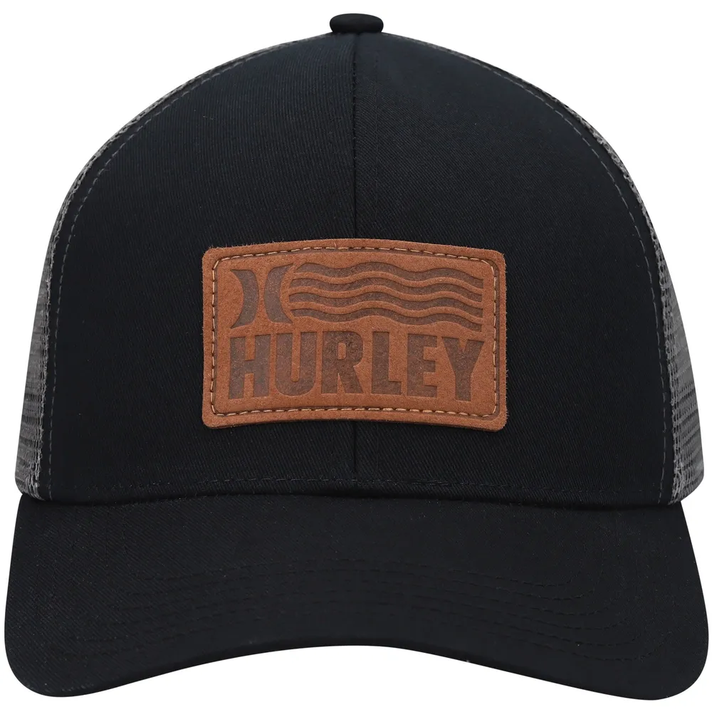 Men's Hurley Black Waves Trucker Snapback Hat