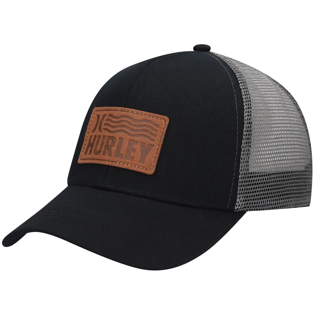 Men's Hurley Black Waves Trucker Snapback Hat