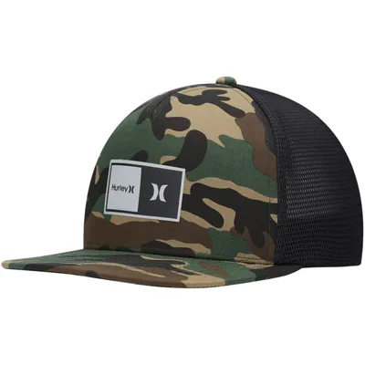 Hurley 2.0 Trucker Snapback Hat - Camo/Black