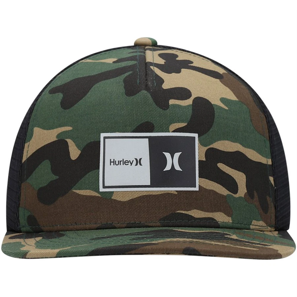 Casquette Hurley Camo/Noir 2.0 Trucker Snapback pour homme - Casquette