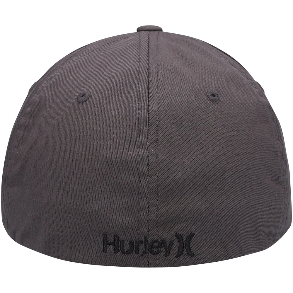 Men's Hurley Charcoal One & Only Tri-Blend Flex Fit Hat